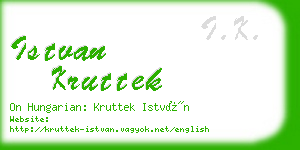 istvan kruttek business card